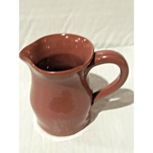 Jamestown VA Pottery Festival Parks Mini Handmade Clay Brown Glazed Jug Pitcher